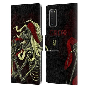 HEAD CASE DESIGNS SKULL OF ROCK LEATHER BOOK WALLET CASE FOR SAMSUNG PHONES 1 - Picture 1 of 11