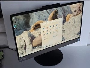 LENOVO V410Z AiO PC, 21.5" i5-7400T 2.40GHz 8GB RAM 128GB SSD Windows 11 Pro - Picture 1 of 10