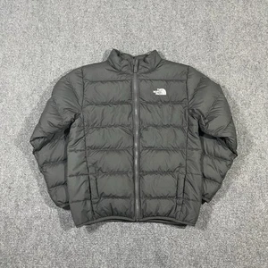 The North Face Youth Large Dark Gray 550 Goose Down Puffer Coat Jacket - Picture 1 of 11