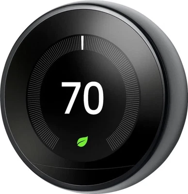 Google Nest Learning Thermostat A0013- Black "New In Worn Box" - Image 1 of 4