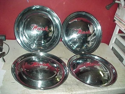 Nash Rambler 1952-1955 Statesman Ambassador 15" Hubcaps Wheel Covers Set NICE - Image 1 of 4