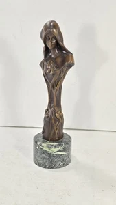 Early 20th Century Emmanuel Villanis Style Art Nouveau French Virgin Mary... - Picture 1 of 21