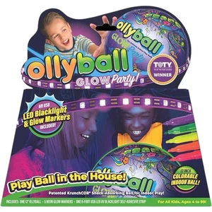 Ollyball - Glow Party! In The Dark Inflatable Ball With LED Blacklight + Markers - Picture 1 of 5
