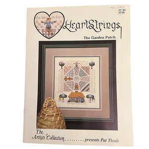 Heartstrings The Garden Patch Cross Stitch Chart + Buttons + 28ct Jobelan Fabric - Picture 1 of 6
