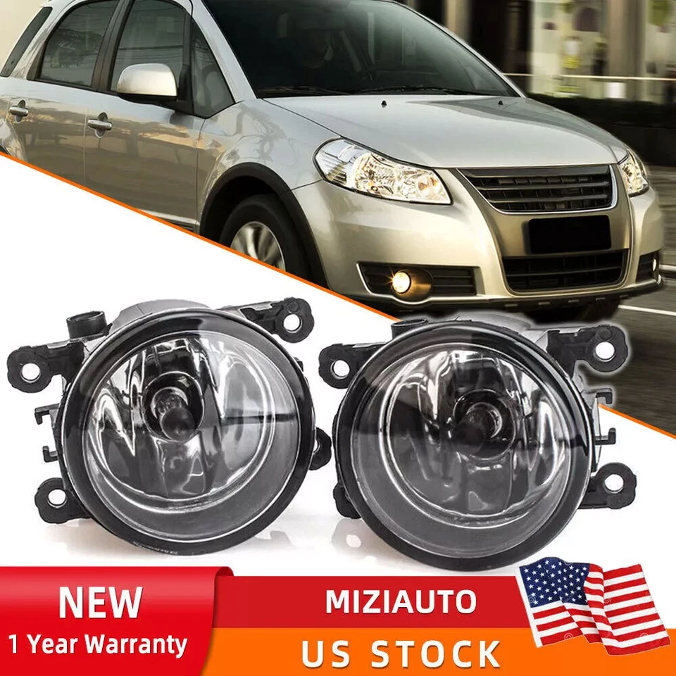 Par de faros antiniebla de parachoques transparentes para Suzuki SX4 2008-2012 Grand Vitara 2006-2012 Foto 1 de 4