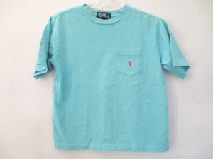 Polo by Ralph Lauren Boy's Sz 7 Bright Blue Cotton Short Sleeve Casual Shirt - Picture 1 of 12