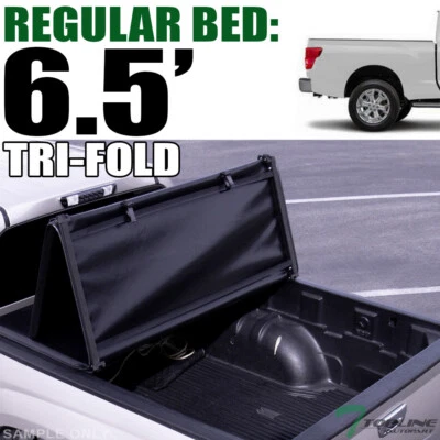 TLAPS For 2016-2024 Nissan Titan/XD 6.5 Ft Bed Tri Fold Soft Vinyl Tonneau Cover - Imagem 1 de 4