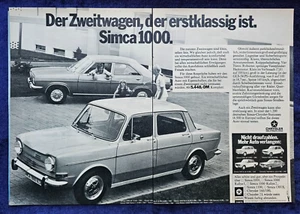 Simca 1000 LS und Simca 1000 Rallye, originale Werbung aus 1973 - Picture 1 of 1