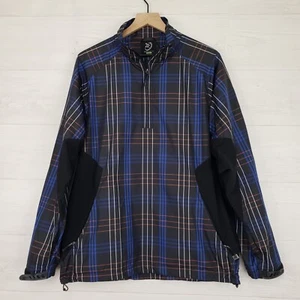 Zero Restriction Men's Plaid Light Weight Wind Breaker Golf Jacket Size Medium - Picture 1 of 17