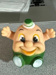 Vintage 1972 Gummispielzeug Humpty Dumpty grüner Kobold aus Kinderspiel von Schaper - Bild 1 von 4