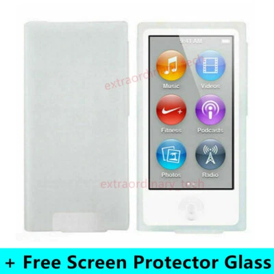White Silicone Soft Skin Case Cover for Apple iPod Nano 7th & 8th Generation - Image 1 of 3