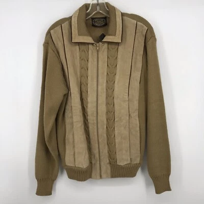 Свитер Emporium размер большой L желтовато-коричневый женщин полный молнии спереди свитер куртка винтажный - Изображение 1 из 2