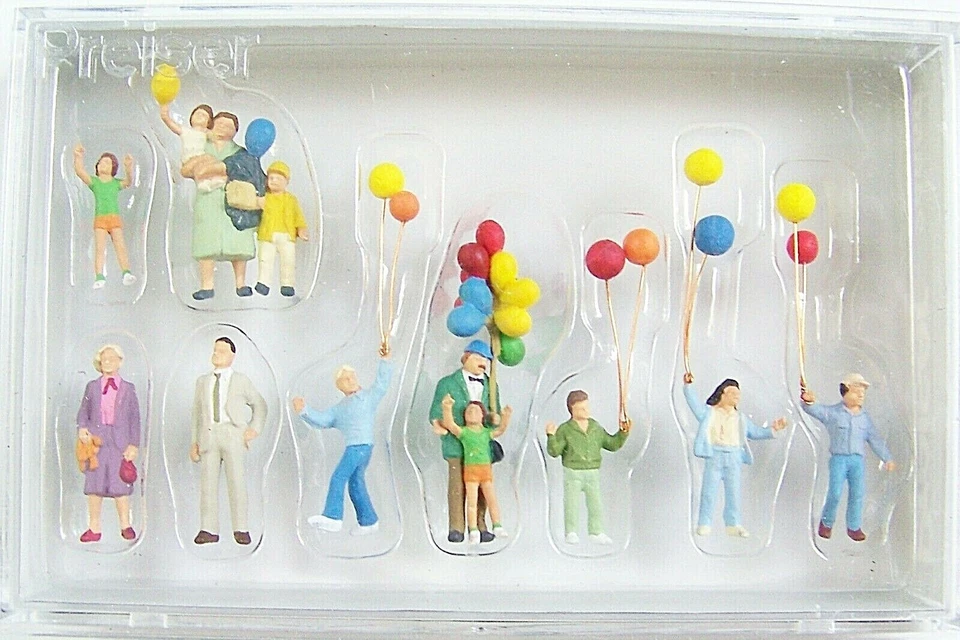 HO Preiser # 24659-2 HOMBRE VENTA GLOBOS * CIRCO * FIGURAS Carnaval Feria Foto 1 de 1