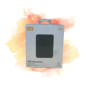 WD Elements 4TB disco rigido esterno portatile nero - Foto 1 di 8