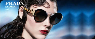 普拉达圆形蝴蝶猫眼太阳镜 SPR09T 独家!  全新! 600.00 美元 — 第 1/4 张图片