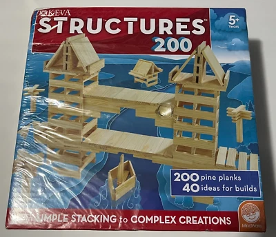 2019 Mindware Brainy Toys Keva Structures 200 - Pine Plank Playset - Image 1 of 4