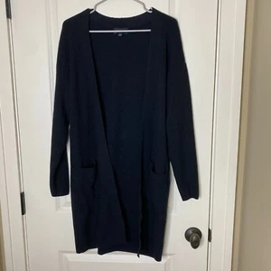 Express schwarze lange Strickjacke vorne offen Staubtuch Taschen Damengröße S klassisch - Bild 1 von 8
