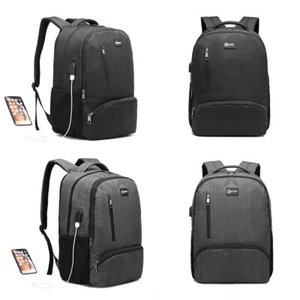 Männer Frauen Rucksack Reisetasche Schulranzen Umhängetasche mit USB-Ladeport - Bild 1 von 23