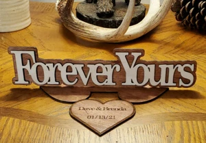 Personalized Beautiful Forever Yours sign. Personalized home decor Plaque - Picture 1 of 4