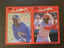 1990 Donruss (2) Ken Griffey Jr. #365 AND #469 Ken Griffey Sr. FREE SHIPPING