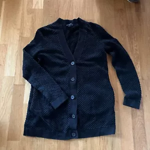 COS, Strickjacke, schwarz, Baumwolle mit Struktur & Taschen, - Bild 1 von 3