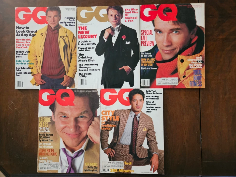GQ Gentlemen's Quarterly Magazine  1986, June, July, Aug, Nov and Dec. - Image 1 of 1