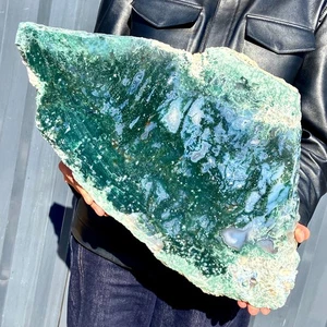 11.6LB Ágata Natural Agua Hierba Cuarzo Rebanada Pulido Curación Meditación - Imagen 1 de 13