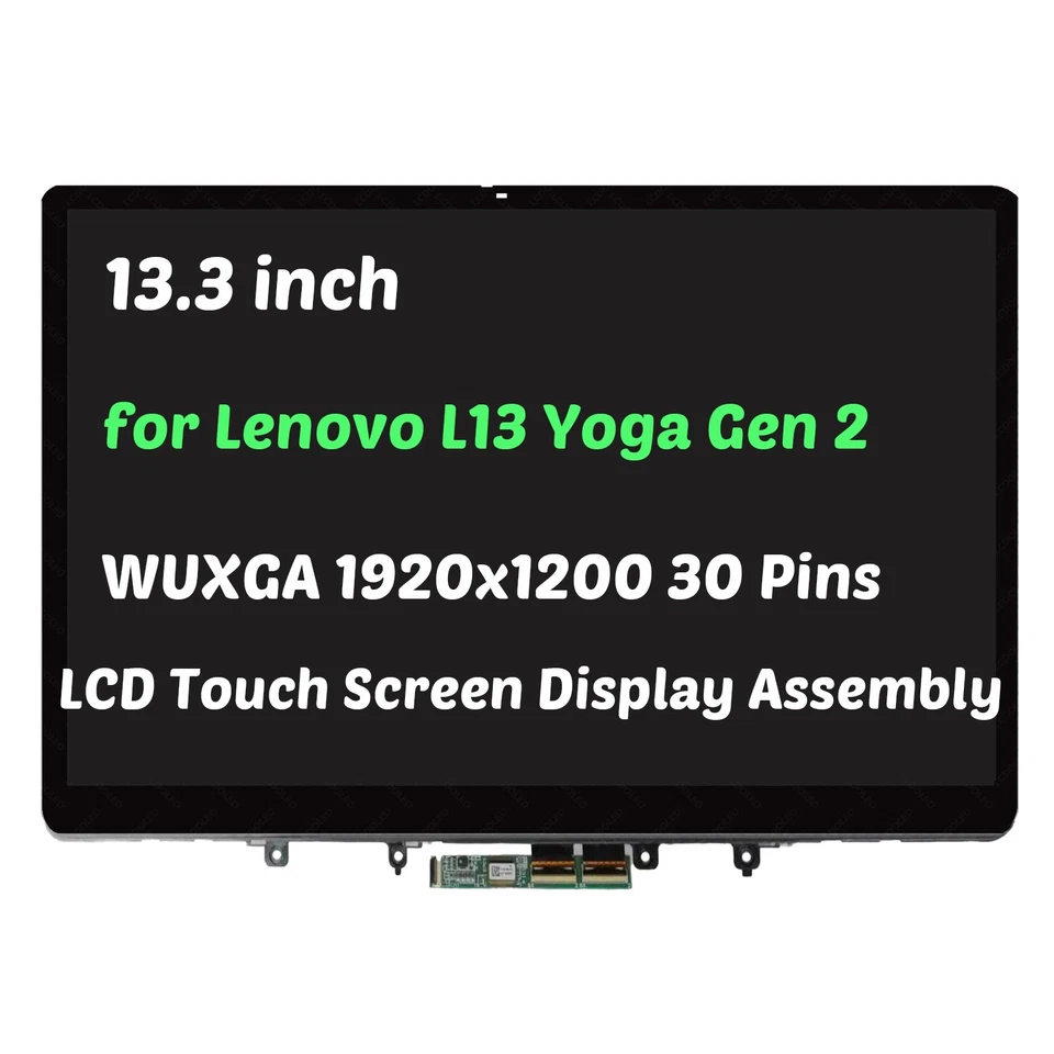13.3" for Lenovo 13W Yoga Gen 2 82YR/82YS LED LCD Touch Screen Assembly 30 Pins - Image 1 of 2