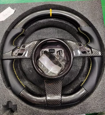 Volante plano de fibra de carbono + cubierta para Porsche Cayenne Panamera 911 997 991 Foto 1 de 2