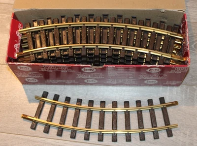 1- BOX OF 12  LGB TRAIN TRACKS  12" CURVED   11000 R1-30 - Image 1 of 4