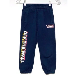 Vans Off The Wall Blue Sweatpants Skater Joggers Cuffed Ankle Boys Kids 7 XL  - Picture 1 of 9