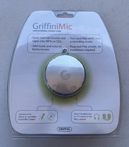 NEW Griffin iMic 2004 USB External Sound Card MAC or PC GriffiniMic T3041LL A - Bild 1 von 8