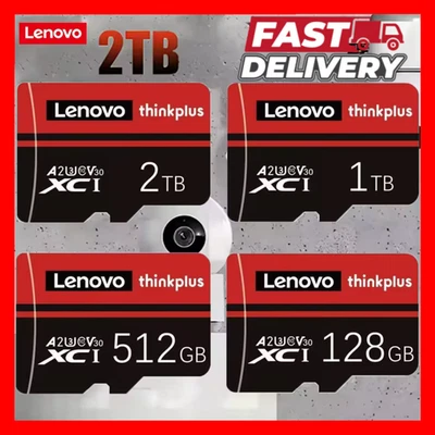 Lenovo 2TB 1TB 512GB 256GB 128GB 64GB Class10 High‑Speed Micro SD TF Memory Card - Image 1 of 4