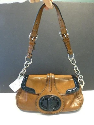 Bolso de Hombro PRADA Pattina Sottospalla Cuero Bloqueo Giratorio Napa Cuero Marrón Foto 1 de 4