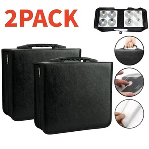 2er-Pack 400 Disc CD DVD Organizer. Halter Aufbewahrungsbox Tasche Brieftasche Album Medien Video - Bild 1 von 7