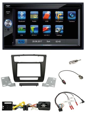 Blaupunkt Lenkrad USB Bluetooth TMC 2DIN Navigation für BMW 1er aut. Klima E81/E - Bild 1 von 4