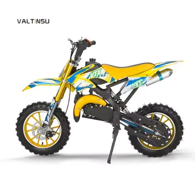 Bicicleta de cross 49cc 2 tiempos para niños, motocross a gasolina, mini motocicleta todoterreno E Foto 1 de 2