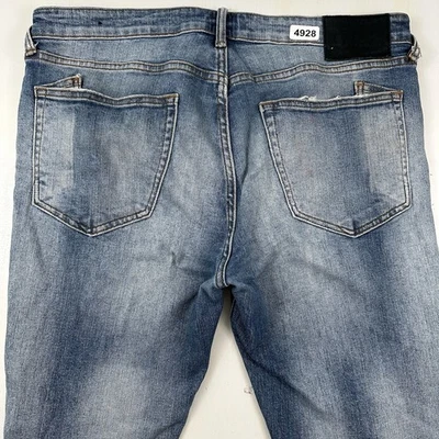 Мужские джинсы PRPS подходят 38X36 синие искусственно состаренные эластичные узкие прямые E96P62W ярлык 36 - Изображение 1 из 4