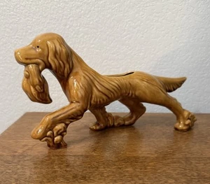 Vintage Bird Dog Decor Business Card Pen Pencil Holder Vase Mancave Hunting Dogs - Picture 1 of 8