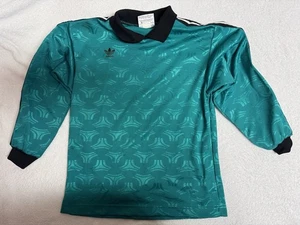 Vintage Adidas Goalie Soccer Jersey Mens XL Green Trefoil Goalkeeper Padded 90s - Picture 1 of 5