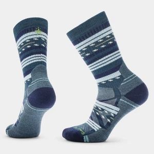 Women's SMARTWOOL Hike Margarita Crew Socks DEEP NAVY - Picture 1 of 1