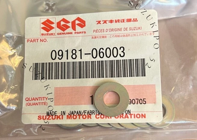 Nueva lavadora OEM Suzuki 09181-06003 RMX450 RMZ250 RMZ450 Foto 1 de 1