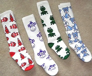 ~Wild!~ Girls ANIMAL PRINT Sports Soccer Softball Volleyball SOCKS NWT! - Picture 1 of 5