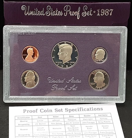 1987 U.S. PROOF SET - ORIGINAL BOX Cover