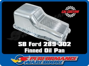 SB Ford Windsor Polished Finned Aluminium Oil Pan SBF 289 302 - Picture 1 of 2