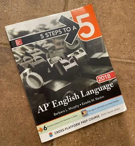 5 Steps to a 5: AP English Language Cross Platform Prep course guide 2018 Great - Imagen 1 de 5