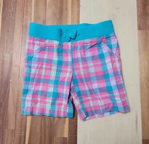 Faded Glory Girls Bermuda Shorts Plaid Blue And Pink Sz XS 4/5 - Picture 1 of 3