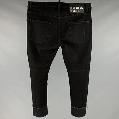 DSQUARED2 Talla 34 Negro Algodón Elastano Corto Pantalones Informales - Imagen 1 de 4