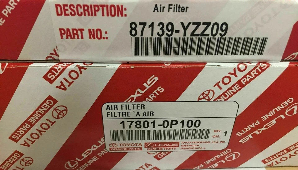 OEM TOYOTA TACOMA V6 2016-2023 AIR & CABIN FILTERS SET - Image 1 of 1