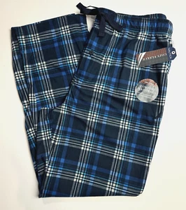 Nautica Men's Blue Plaid Lightweight Cozy Fleece Pajama Pants Medium NWT - Picture 1 of 4